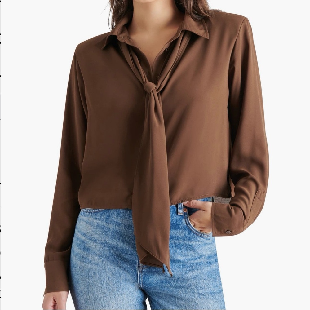 Steve Madden Brown top with Tie